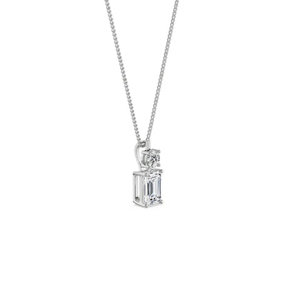 Ethereal Radiance Lab Grown Diamond Pendant - side view