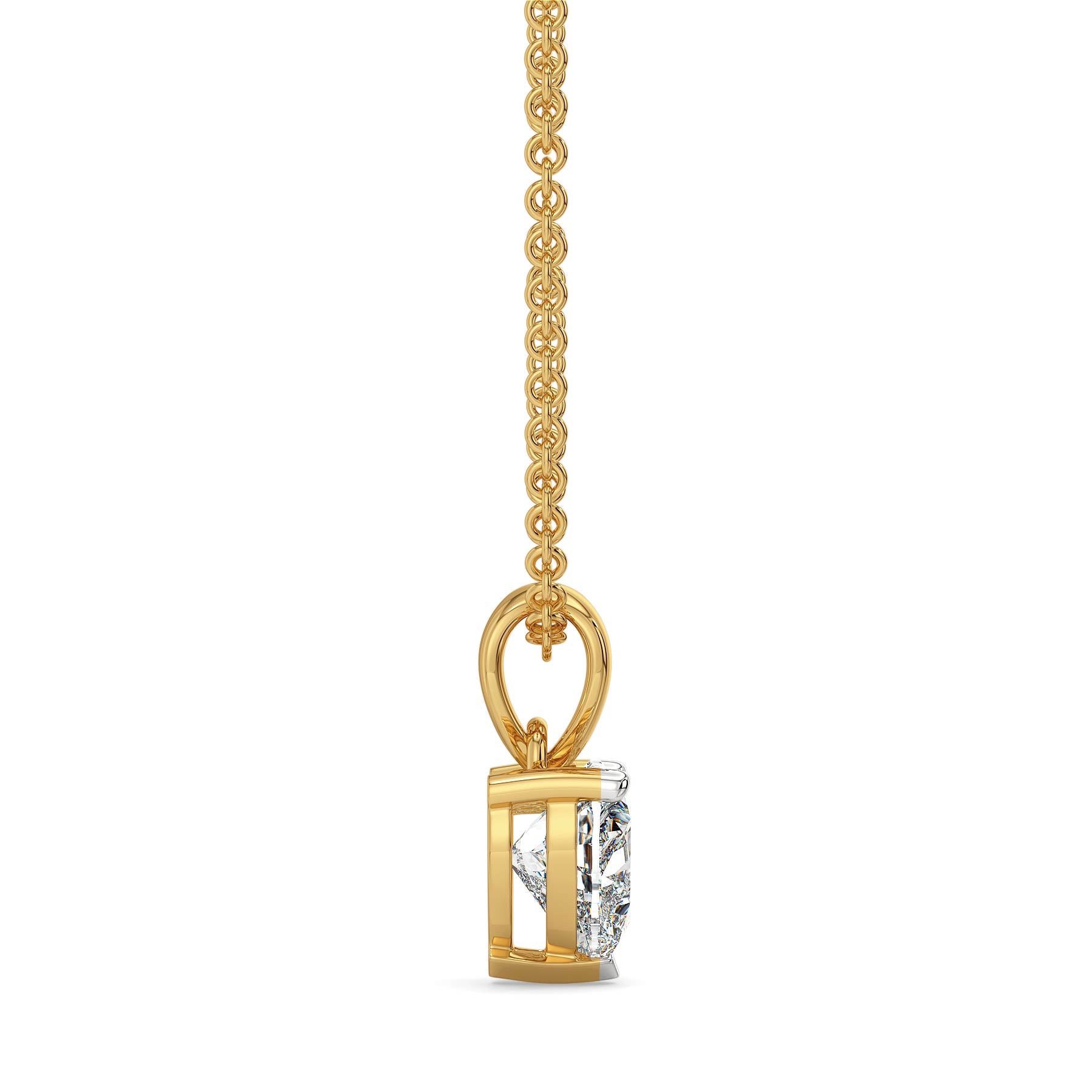 1 CT Heart Lab Grown Diamond Solitaire Pendant 9KT