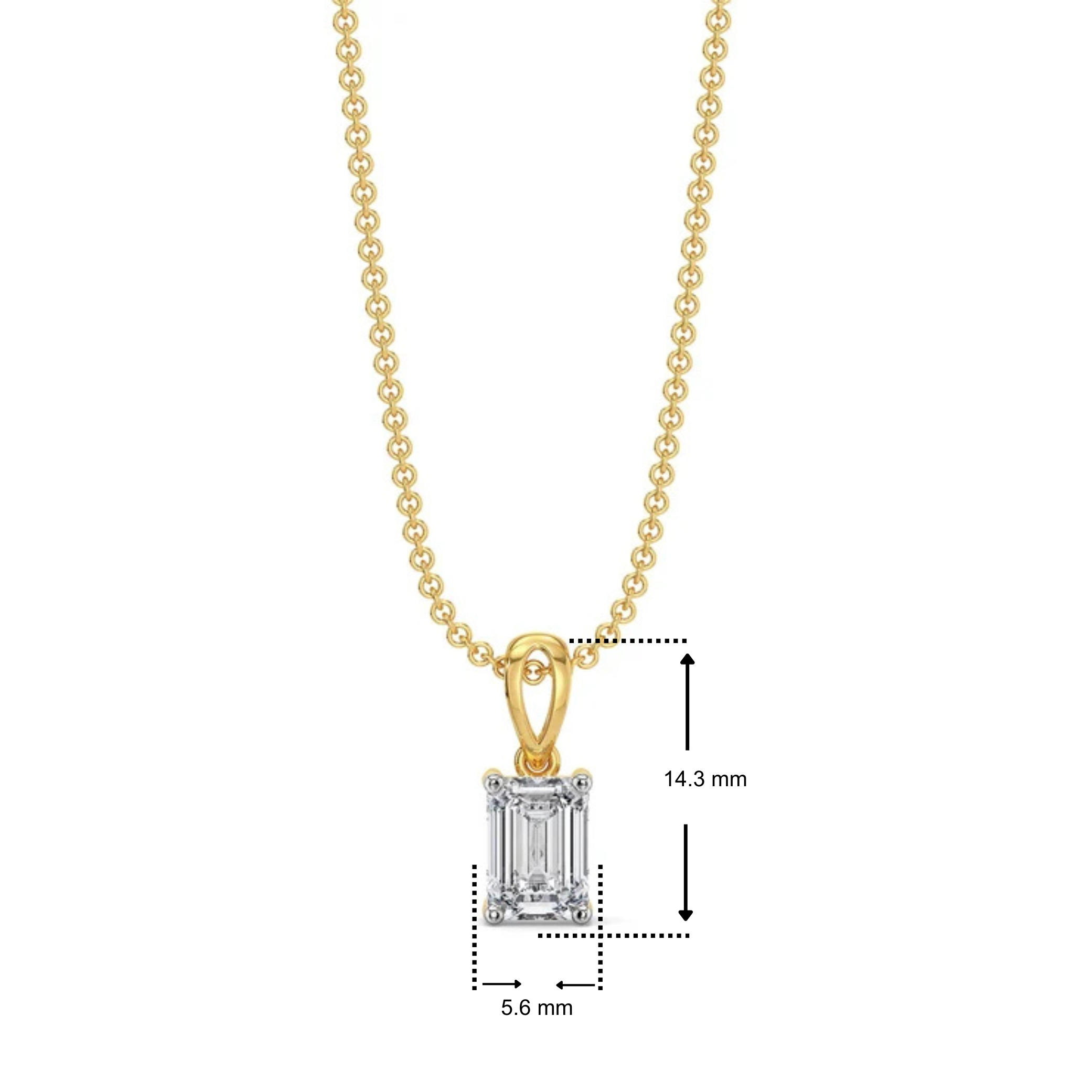 1 CT Elite Emerald Lab Grown Diamond Pendant
