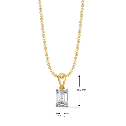 1 CT Elite Emerald Lab Grown Diamond Pendant