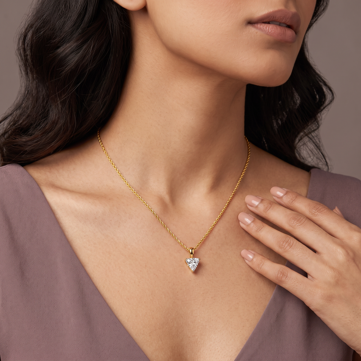 1 CT Trillion Lab Grown Diamond Pendant