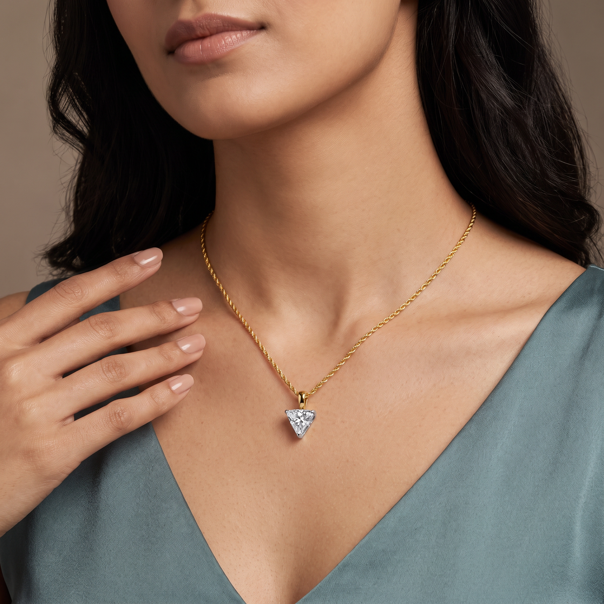 1.5 CT Trillion Lab Grown Diamond Pendant