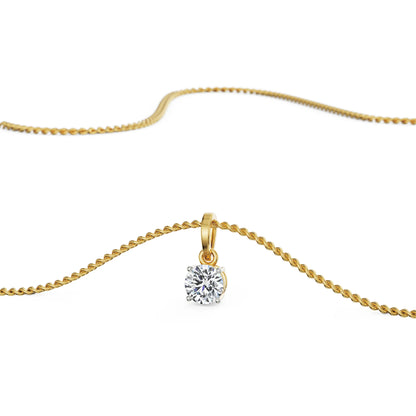 1 CT Round Lab Grown Diamond Pendant_in-stock