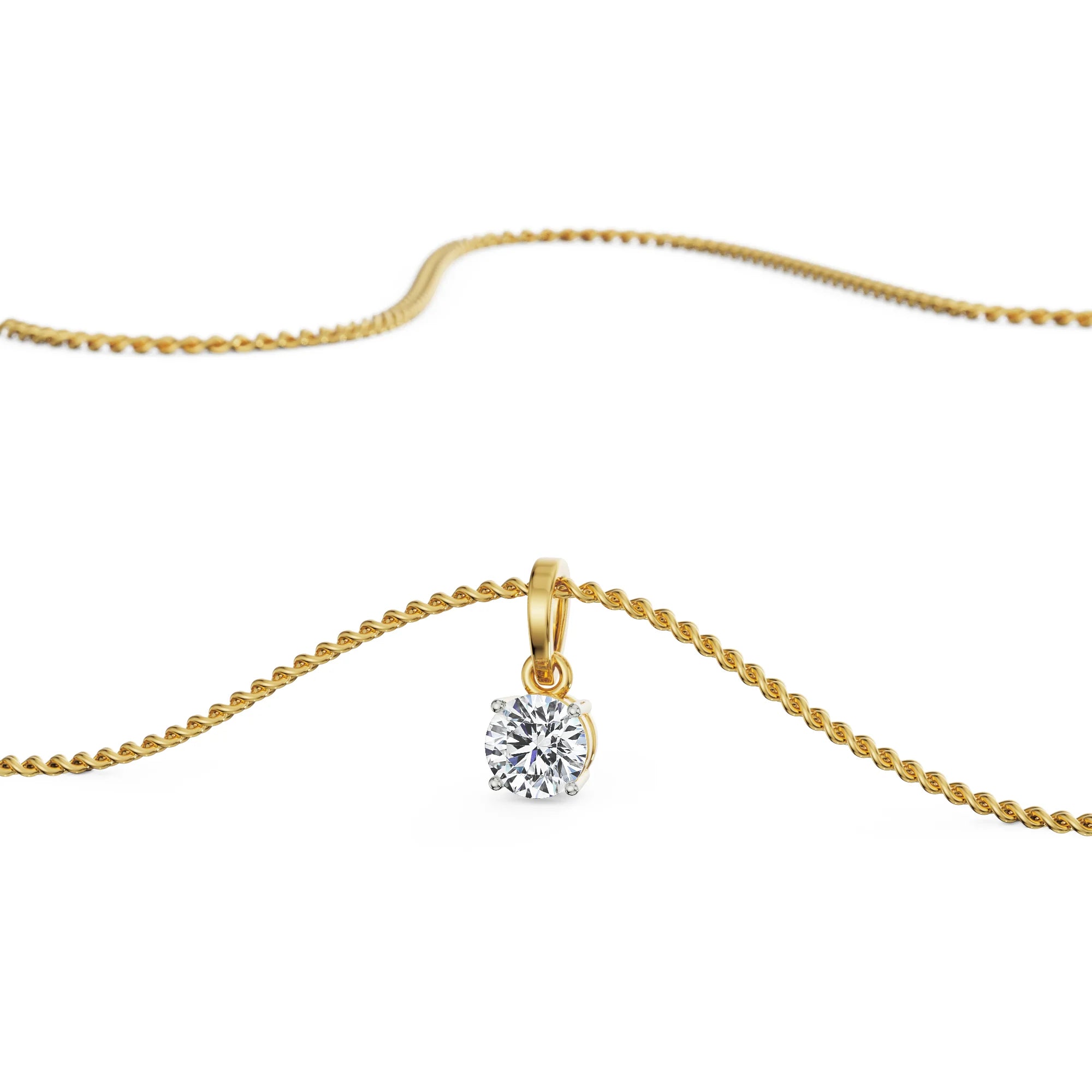 1 CT Round Lab Grown Diamond Pendant_in-stock