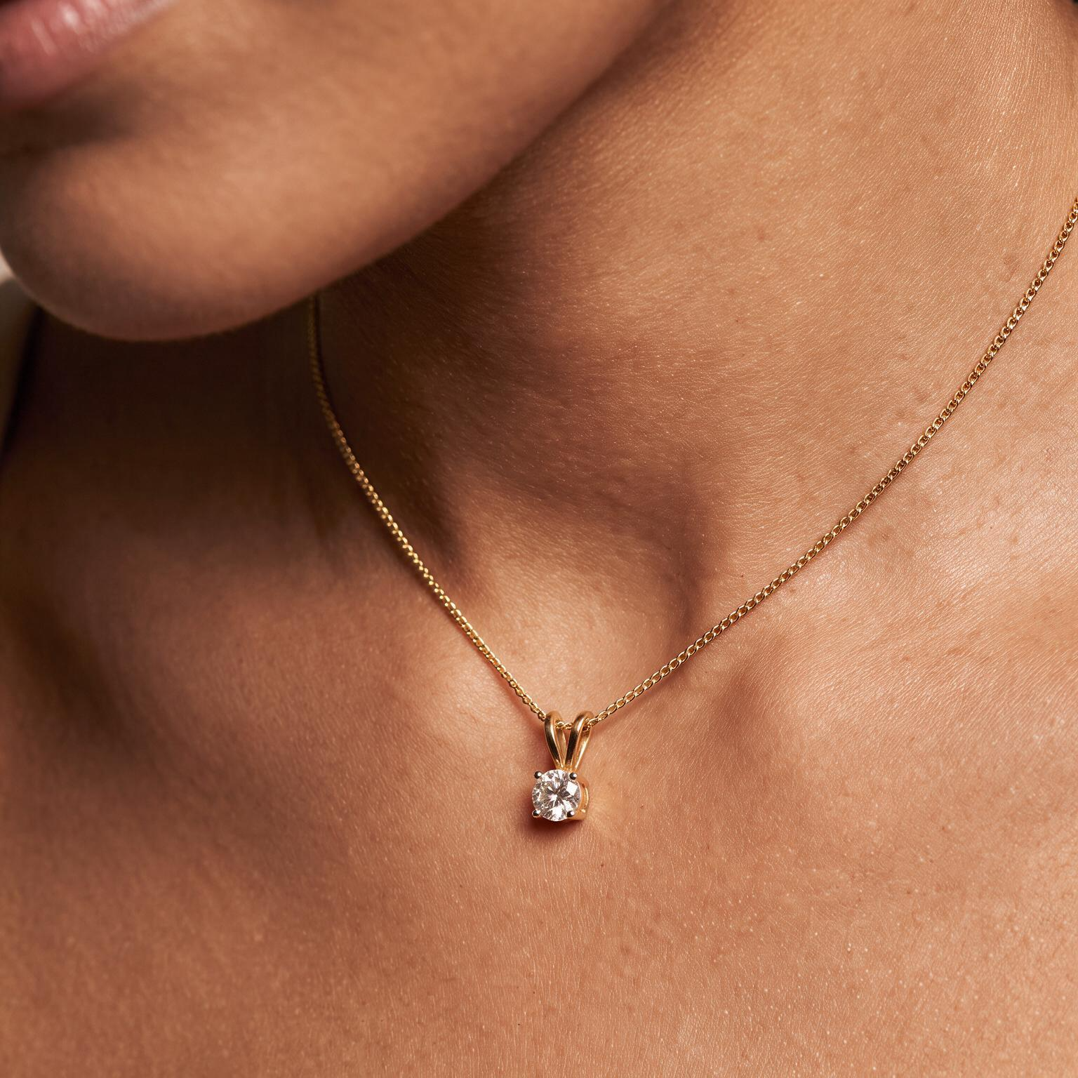 1.5 CT Round Lab Grown Diamond Pendant