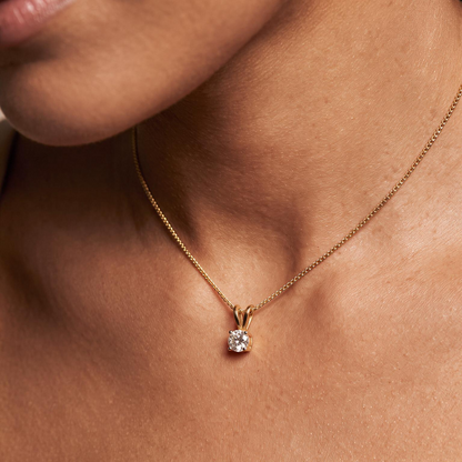 1.5 CT Round Lab Grown Diamond Pendant