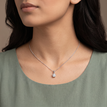 0.5 CT Bright Round Lab Diamond Pendant
