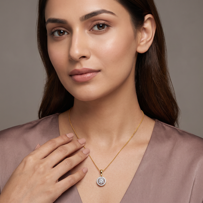 2 CT Bianca Halo Round Lab Diamond Pendant