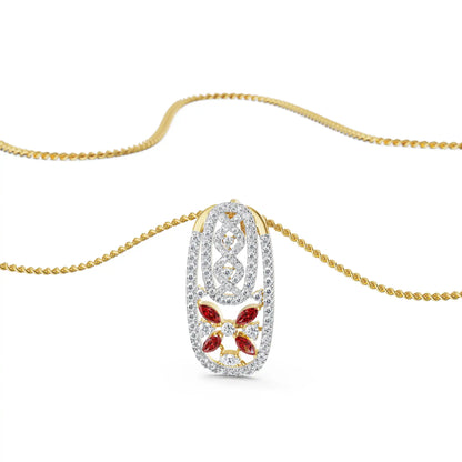 Tira Lab Grown Diamond Pendant- Front view