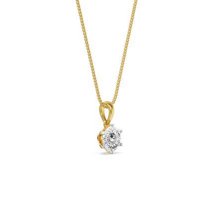 Portuguese Cut Solitaire Lab Grown Diamond Pendant_in-stock