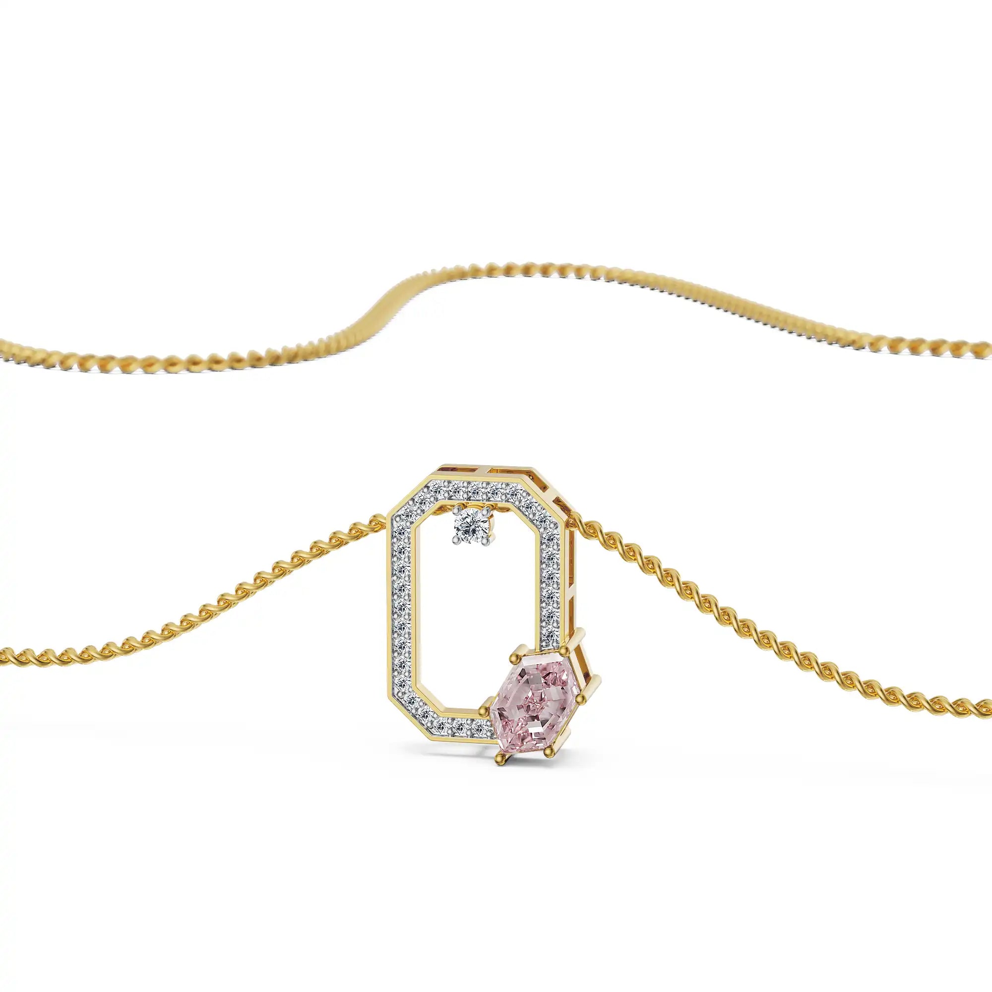Crimson Poise Lab Grown Diamond Pendant