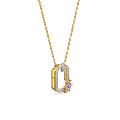 Crimson Poise Lab Grown Diamond Pendant