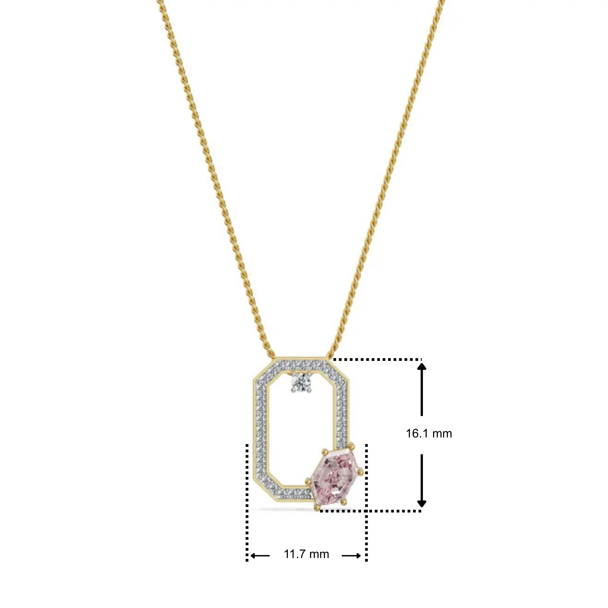 Crimson Poise Lab Grown Diamond Pendant
