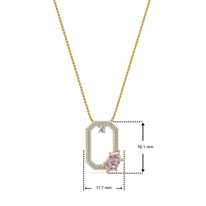 Crimson Poise Lab Grown Diamond Pendant