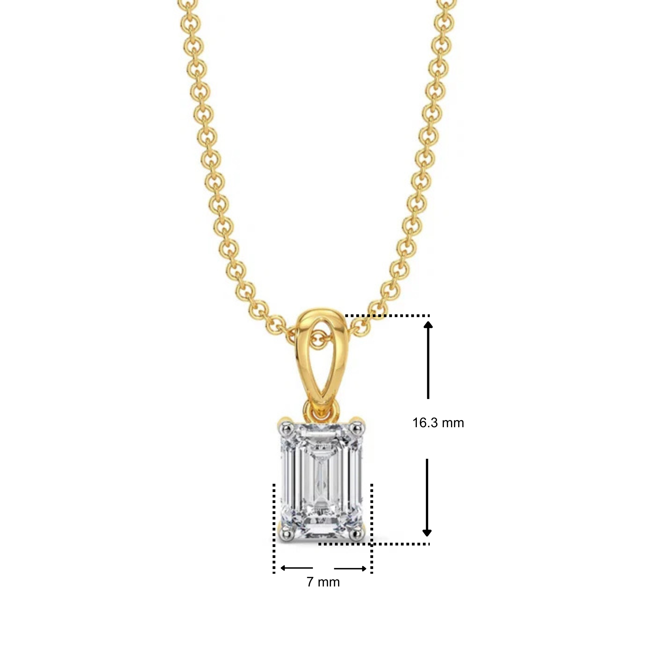 2 CT Elite Emerald Lab Grown Diamond Pendant