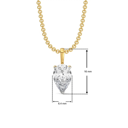 2 CT Dew Drop Lab Grown Diamond Solitaire Pendant