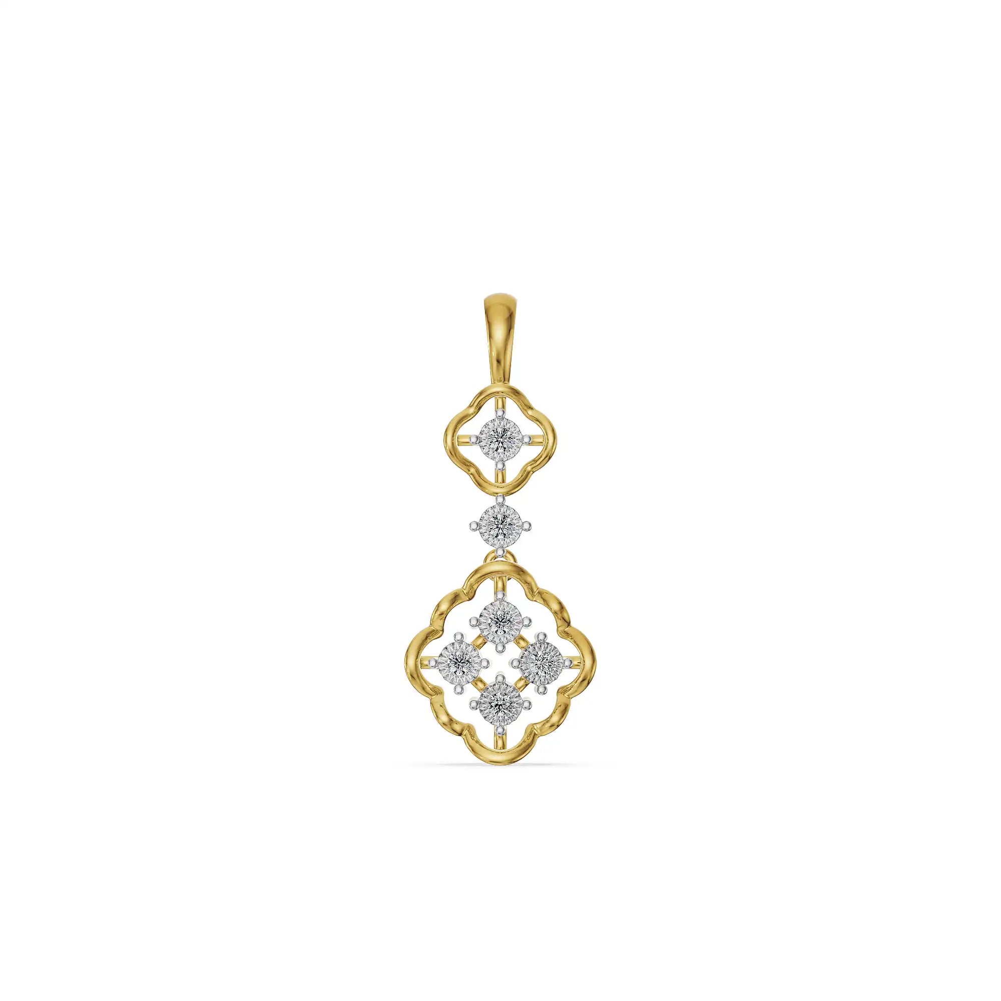 Clover Cascade Lab Grown Diamond Pendant