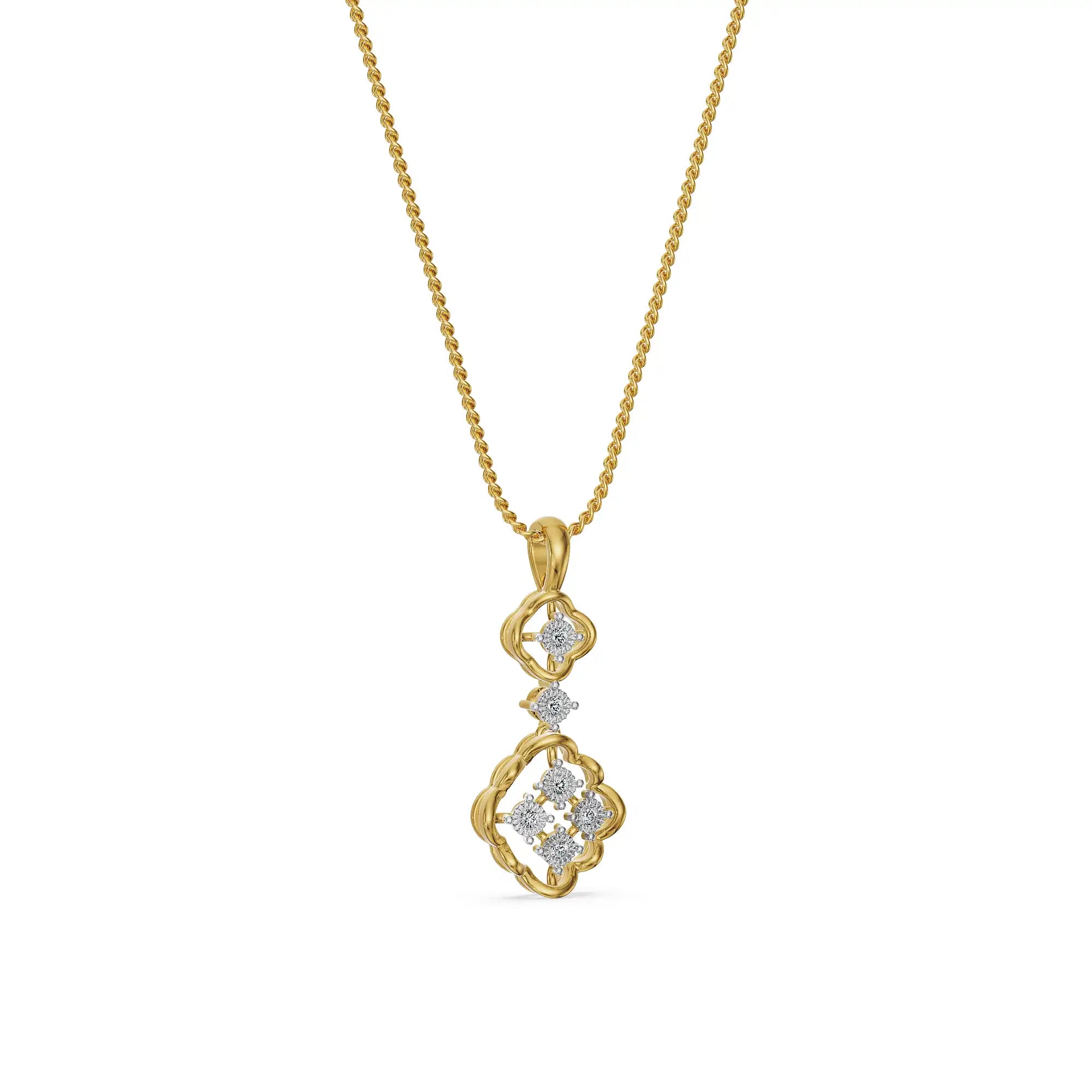 Clover Cascade Lab Grown Diamond Pendant