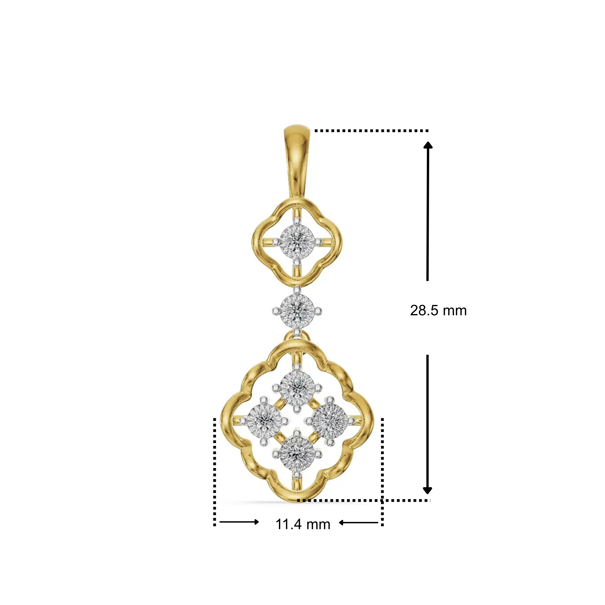 Clover Cascade Lab Grown Diamond Pendant