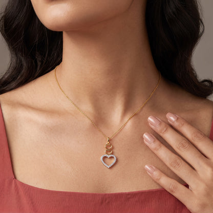 Connected Hearts Lab Grown Diamond Pendant