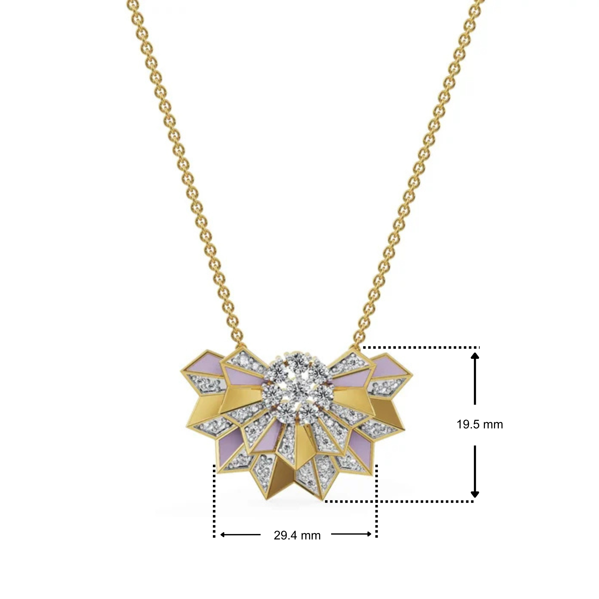 Lilac Prism Lab Grown Diamond Pendant