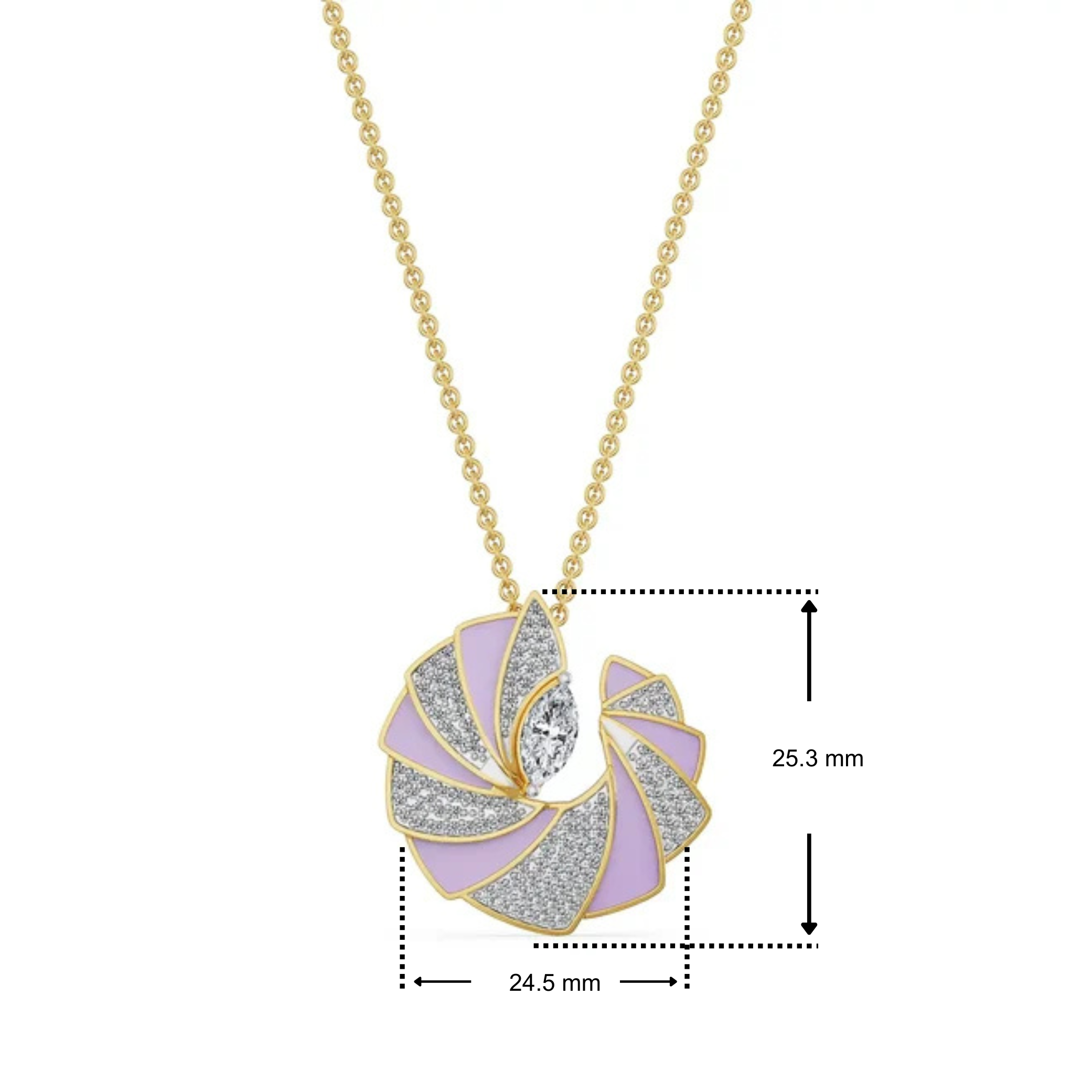 Opaline Orbit Lab Grown Diamond Pendant