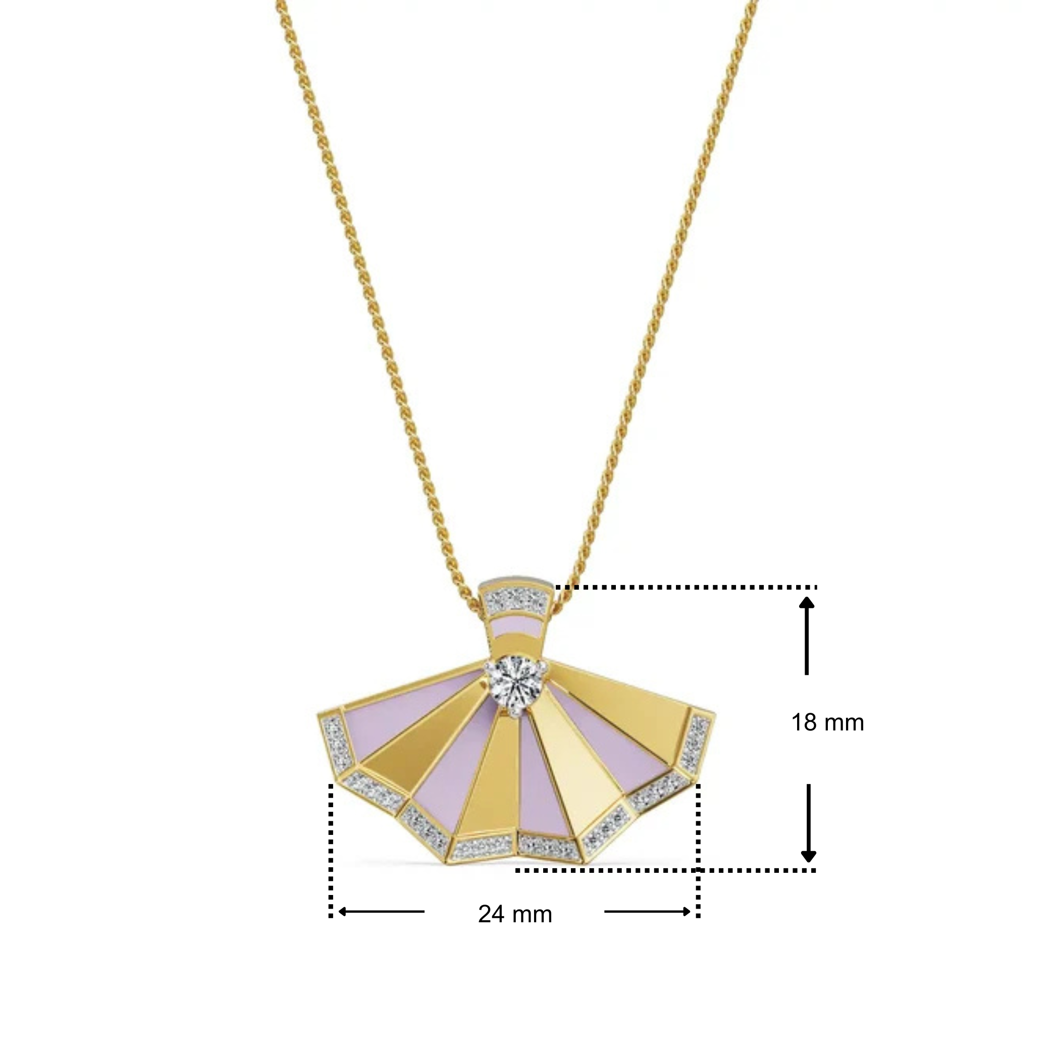 Lavender Gleam Lab Grown Diamond Pendant