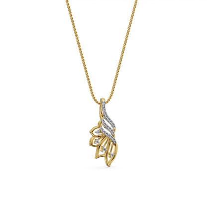 Whispering Leaf Lab Grown Diamond Pendant