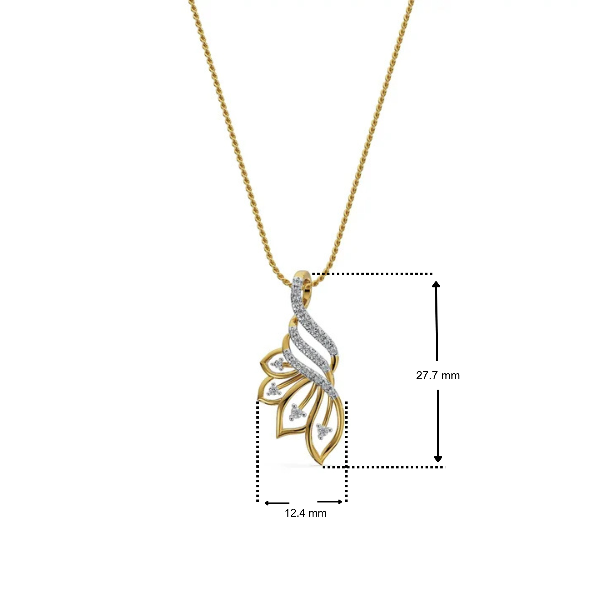 Whispering Leaf Lab Grown Diamond Pendant