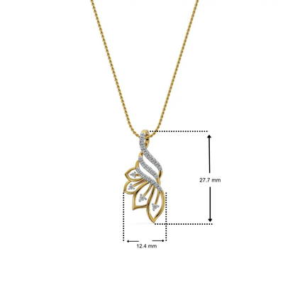 Whispering Leaf Lab Grown Diamond Pendant