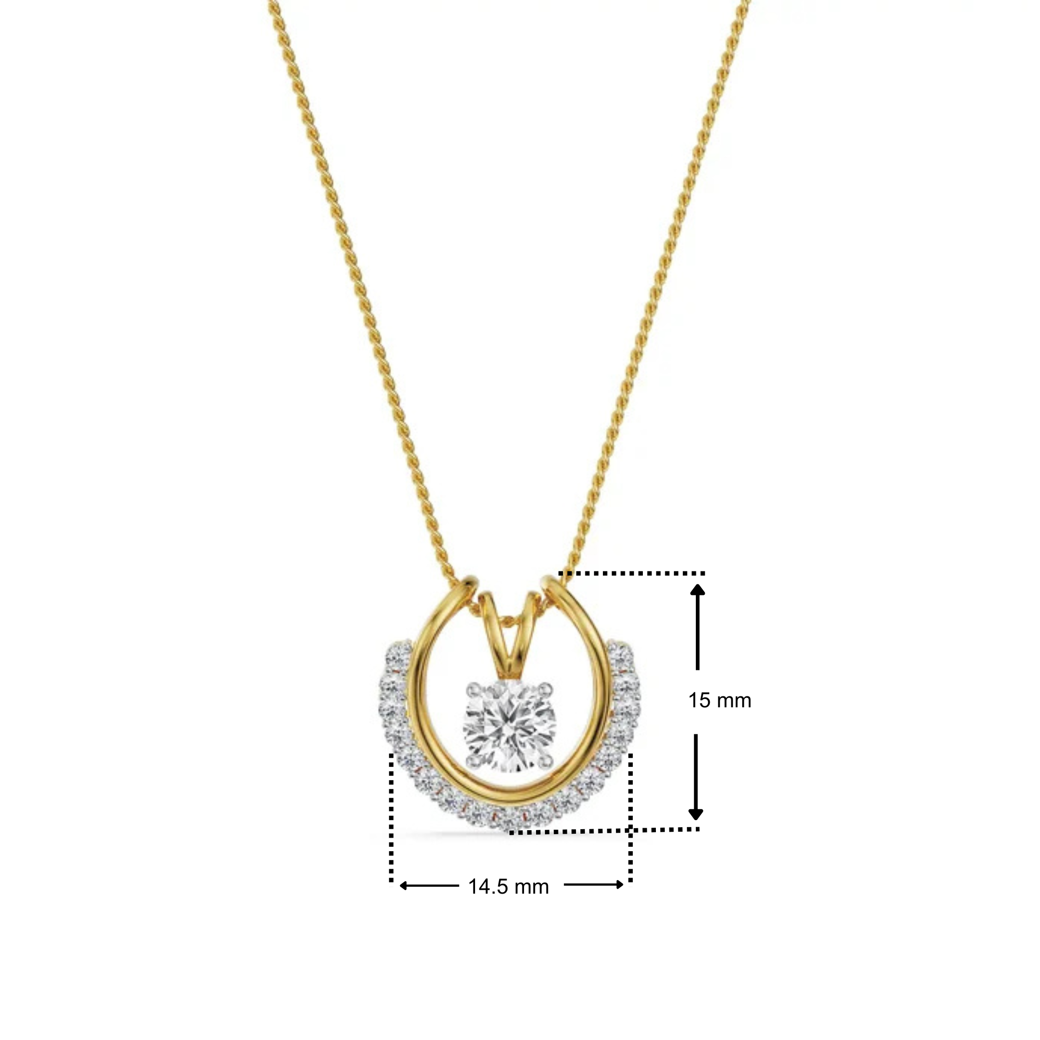 Elara V Lab Grown Diamond Pendant