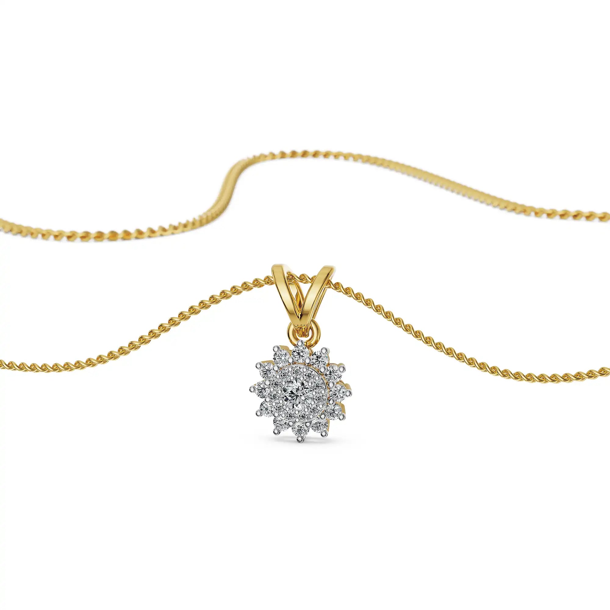 Celestial Bloom Lab Grown Diamond Pendant
