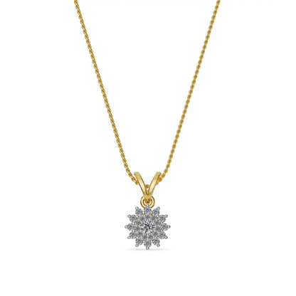 Celestial Bloom Lab Grown Diamond Pendant