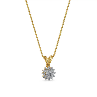 Celestial Bloom Lab Grown Diamond Pendant