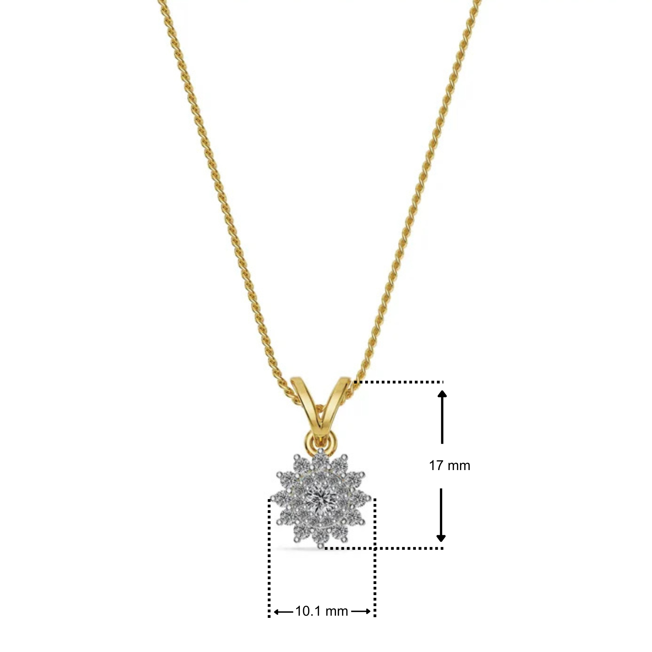Celestial Bloom Lab Grown Diamond Pendant