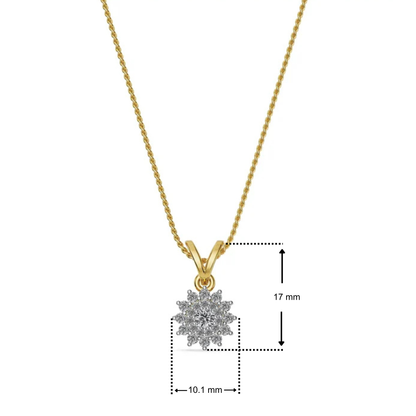 Celestial Bloom Lab Grown Diamond Pendant