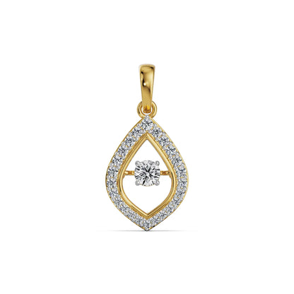 Dancing Diamond Lab Grown Pendant - Perspective view