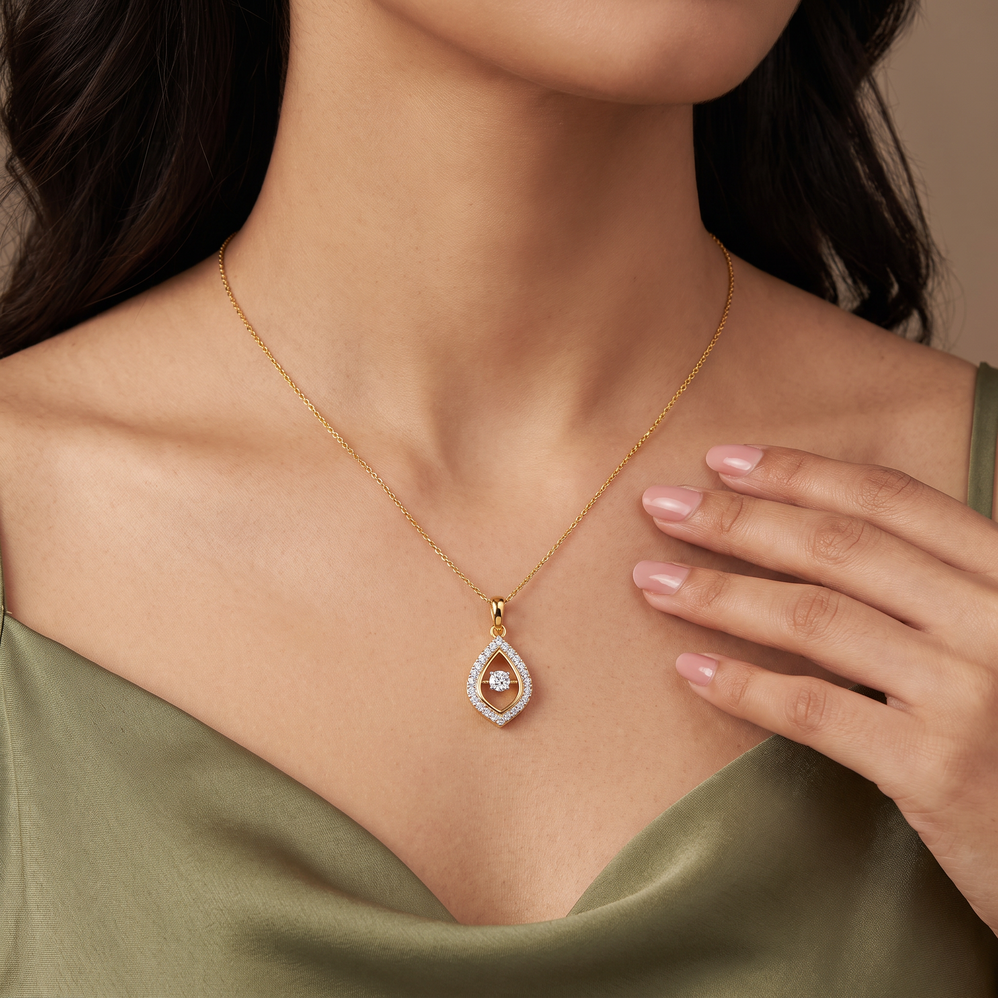 Dancing Diamond Lab Grown Pendant