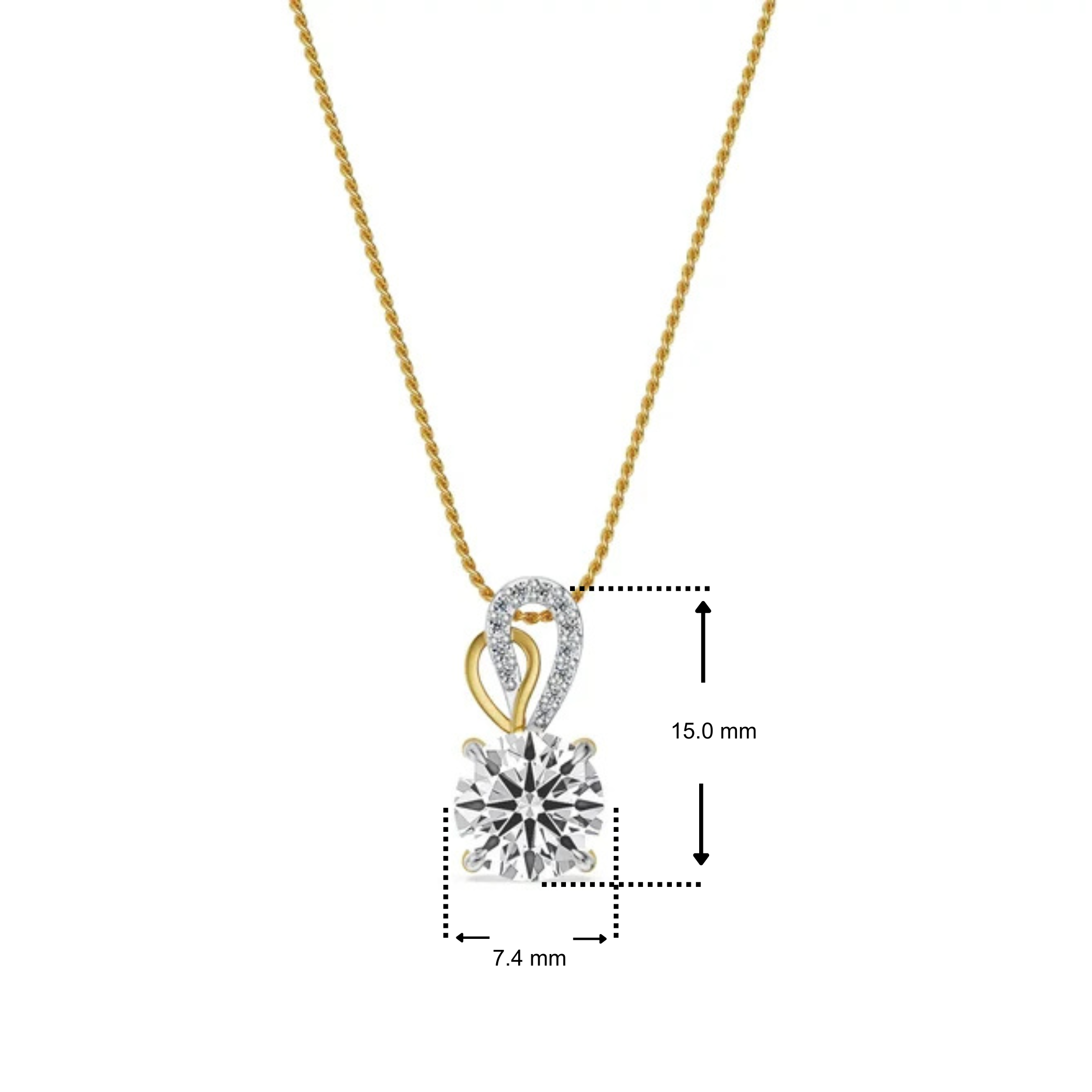 Sway Hearts & Arrows Lab Grown Diamond Pendant
