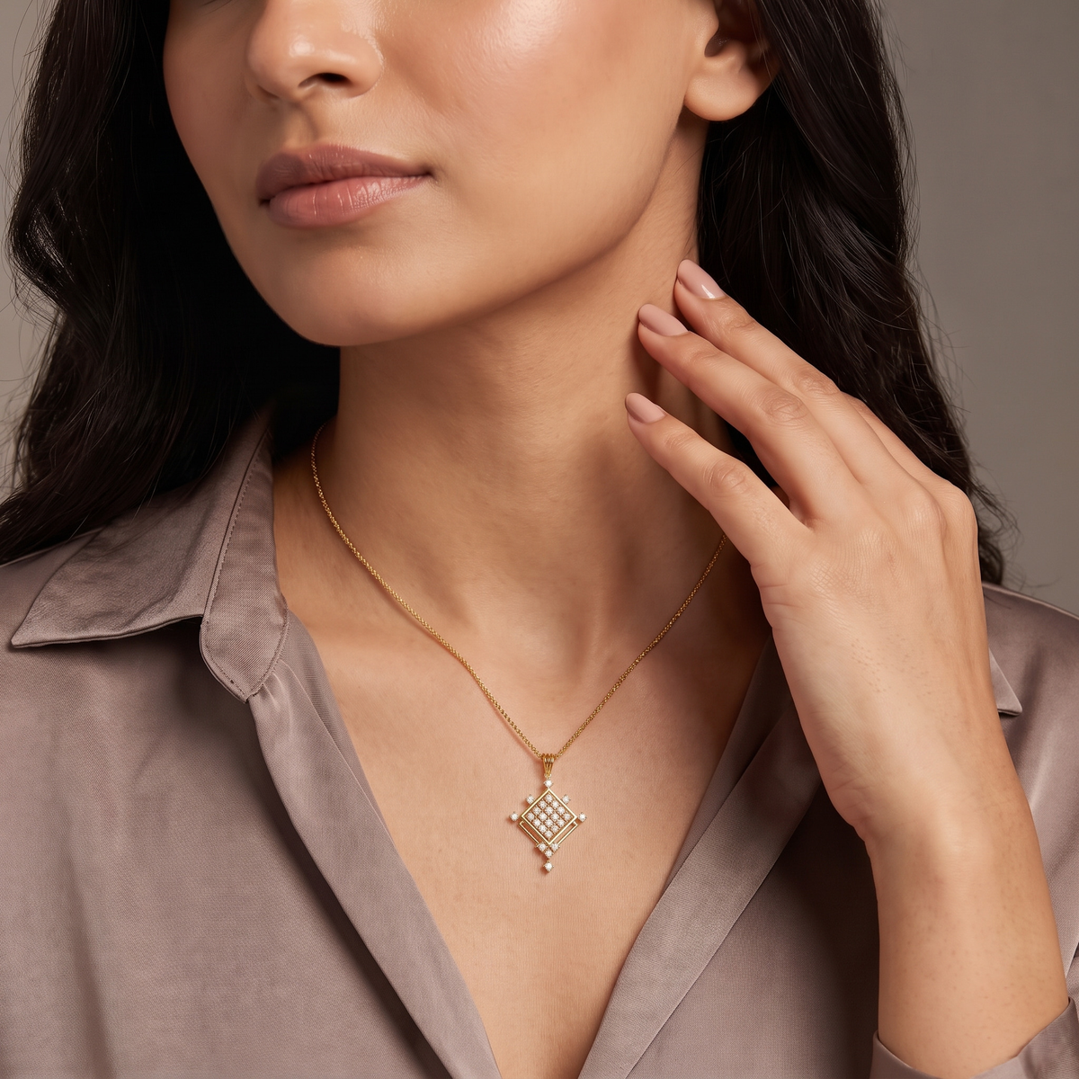 Mosaic Lab Grown Diamond Pendant