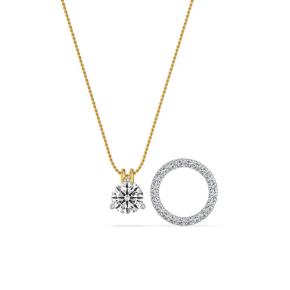 Hearts & Arrows Two Way Lab Grown Diamond Pendant