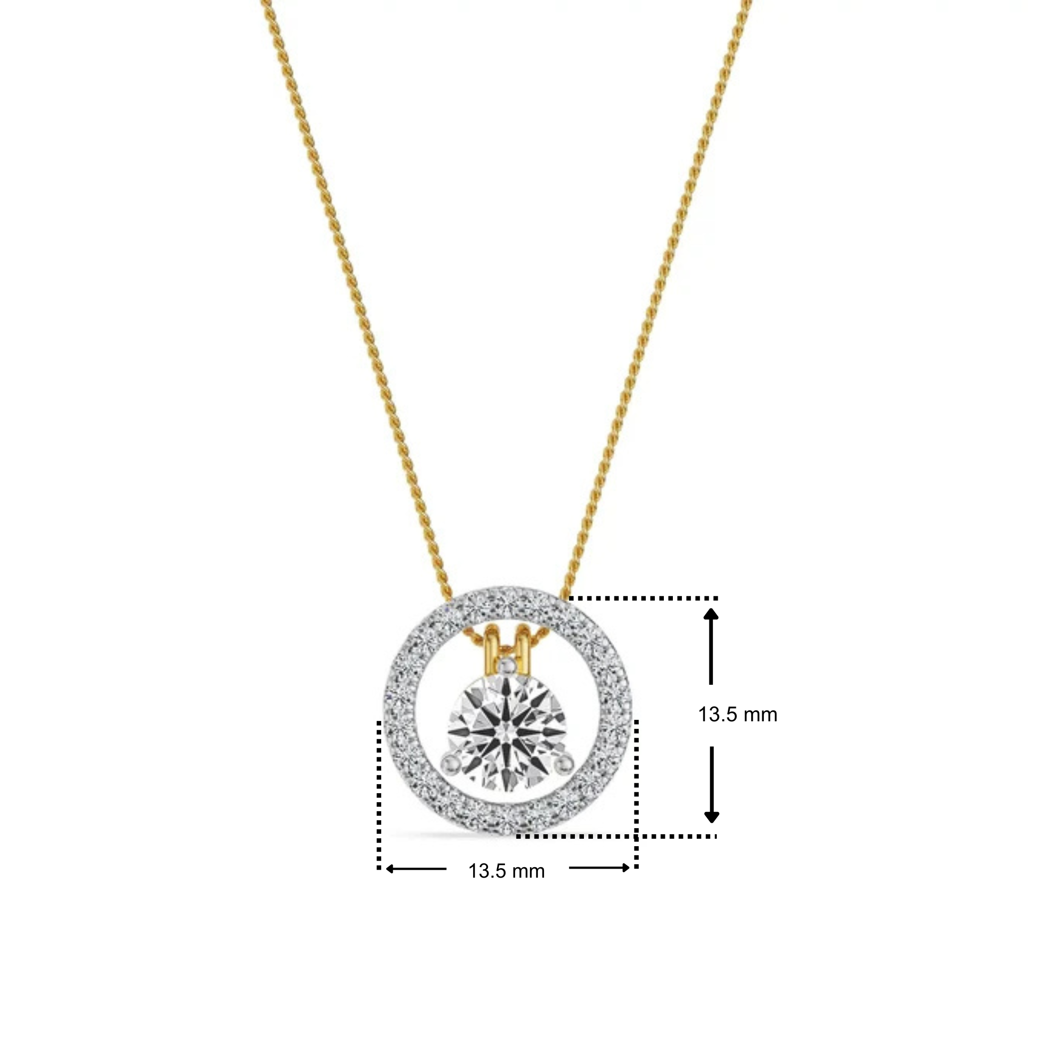Hearts & Arrows Two Way Lab Grown Diamond Pendant