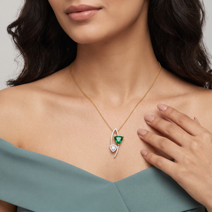 Trillion Curve Lab Grown Diamond Pendant