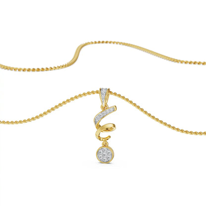 Lyric Swirl Lab Grown Diamond Pendant