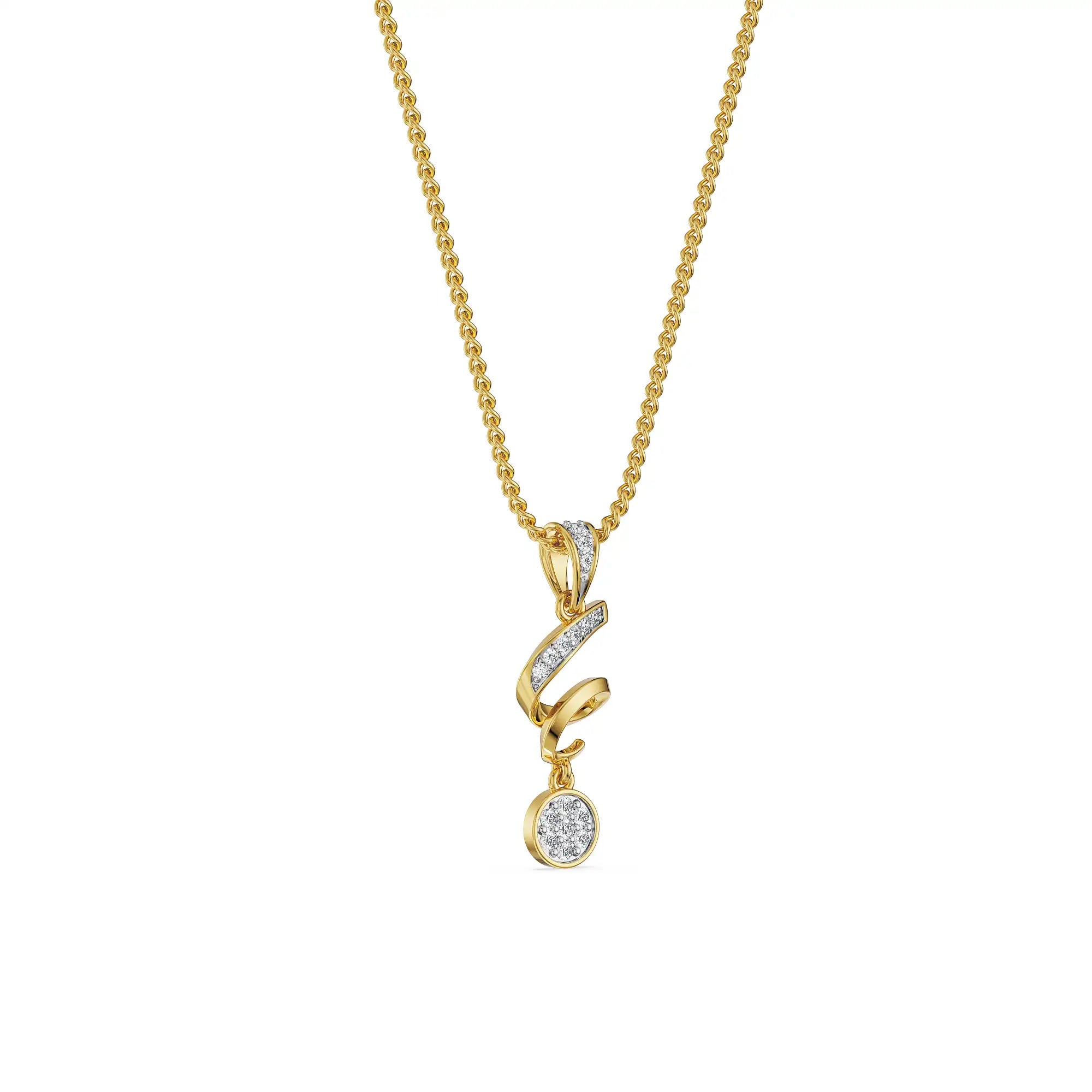 Lyric Swirl Lab Grown Diamond Pendant