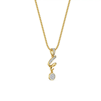 Lyric Swirl Lab Grown Diamond Pendant