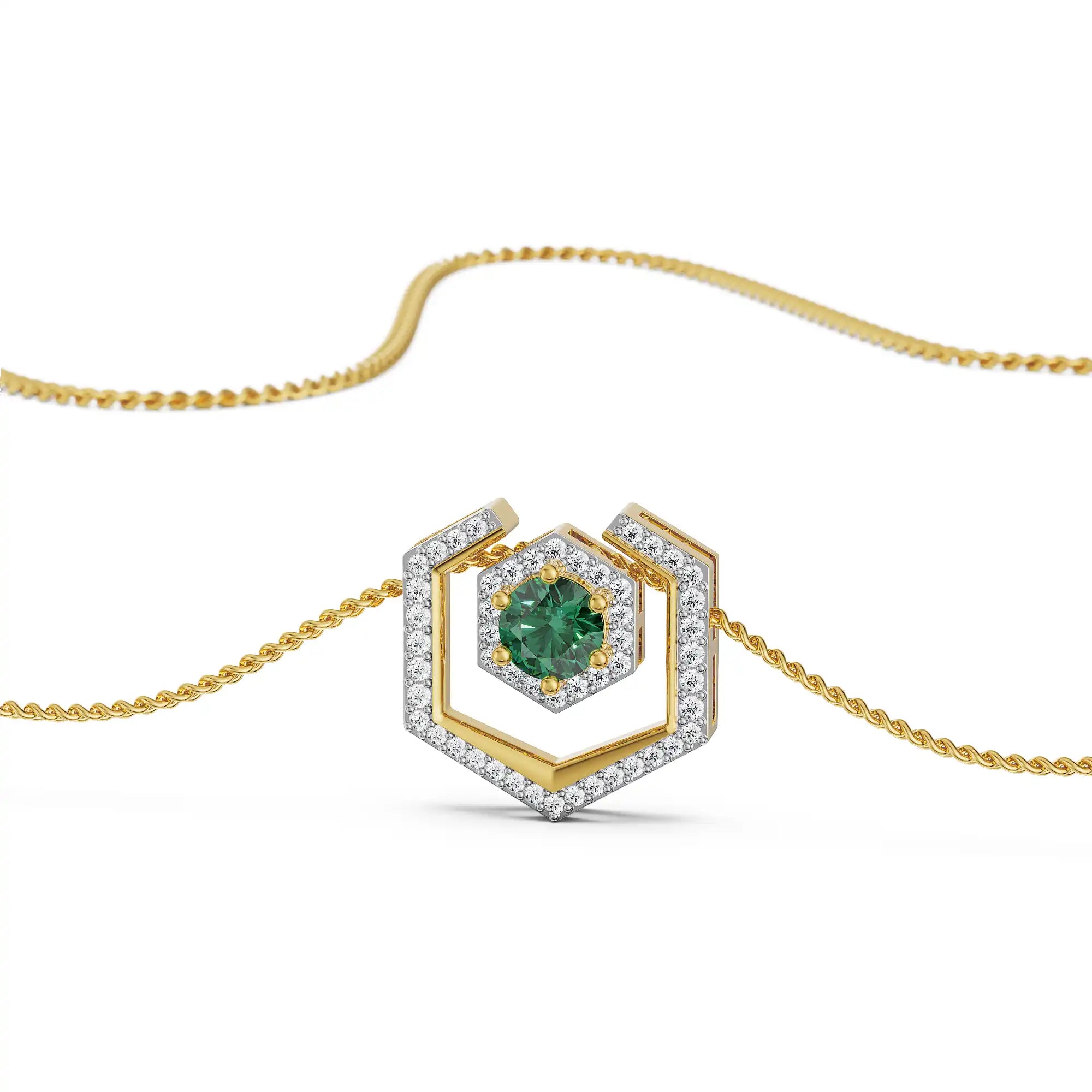 Hexa Glow Lab Grown Diamond Pendant