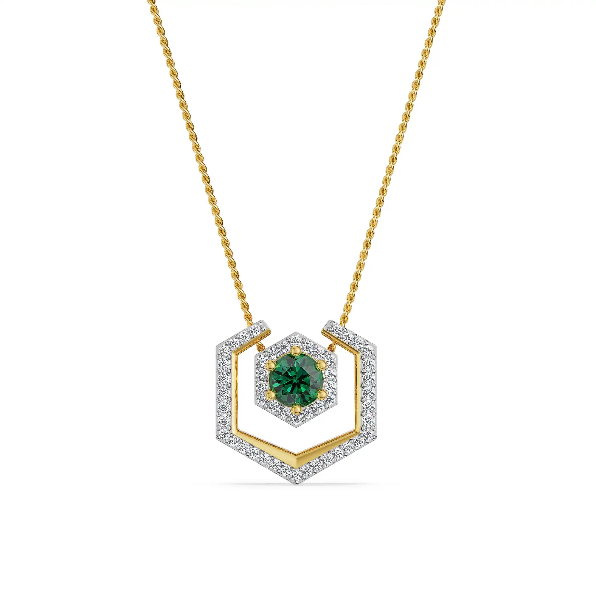 Hexa Glow Lab Grown Diamond Pendant