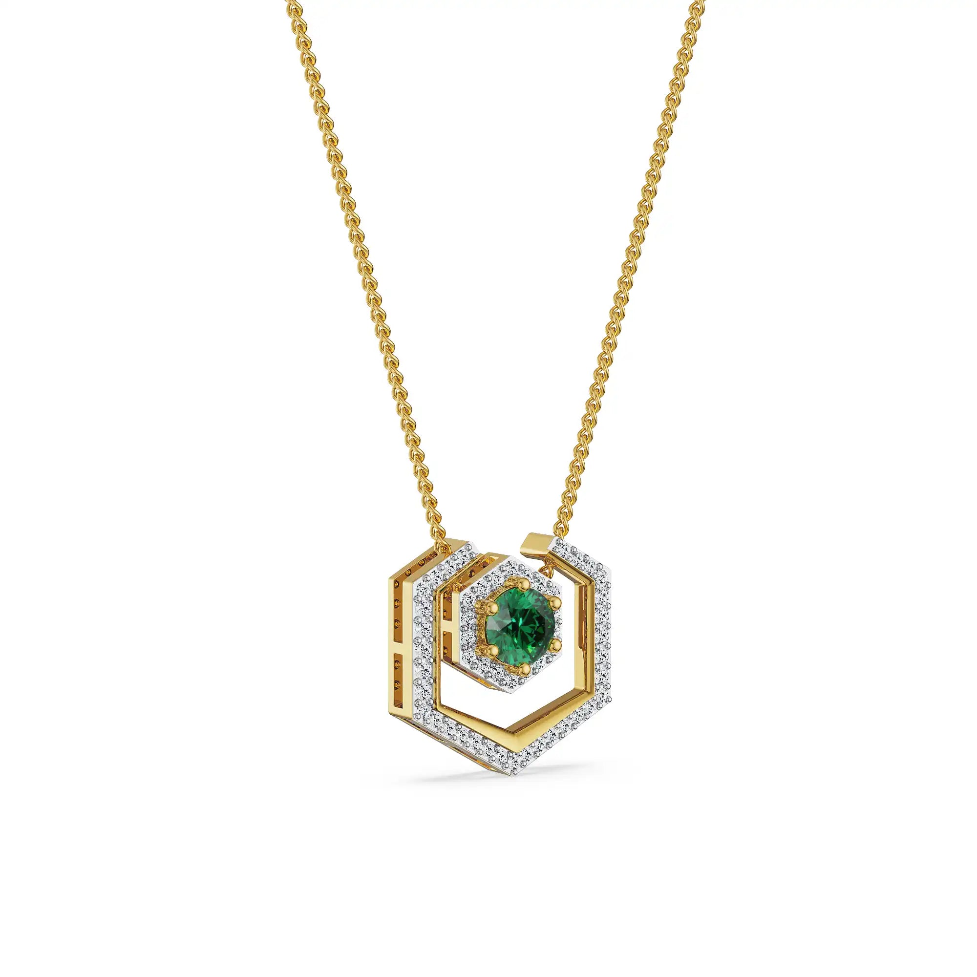 Hexa Glow Lab Grown Diamond Pendant