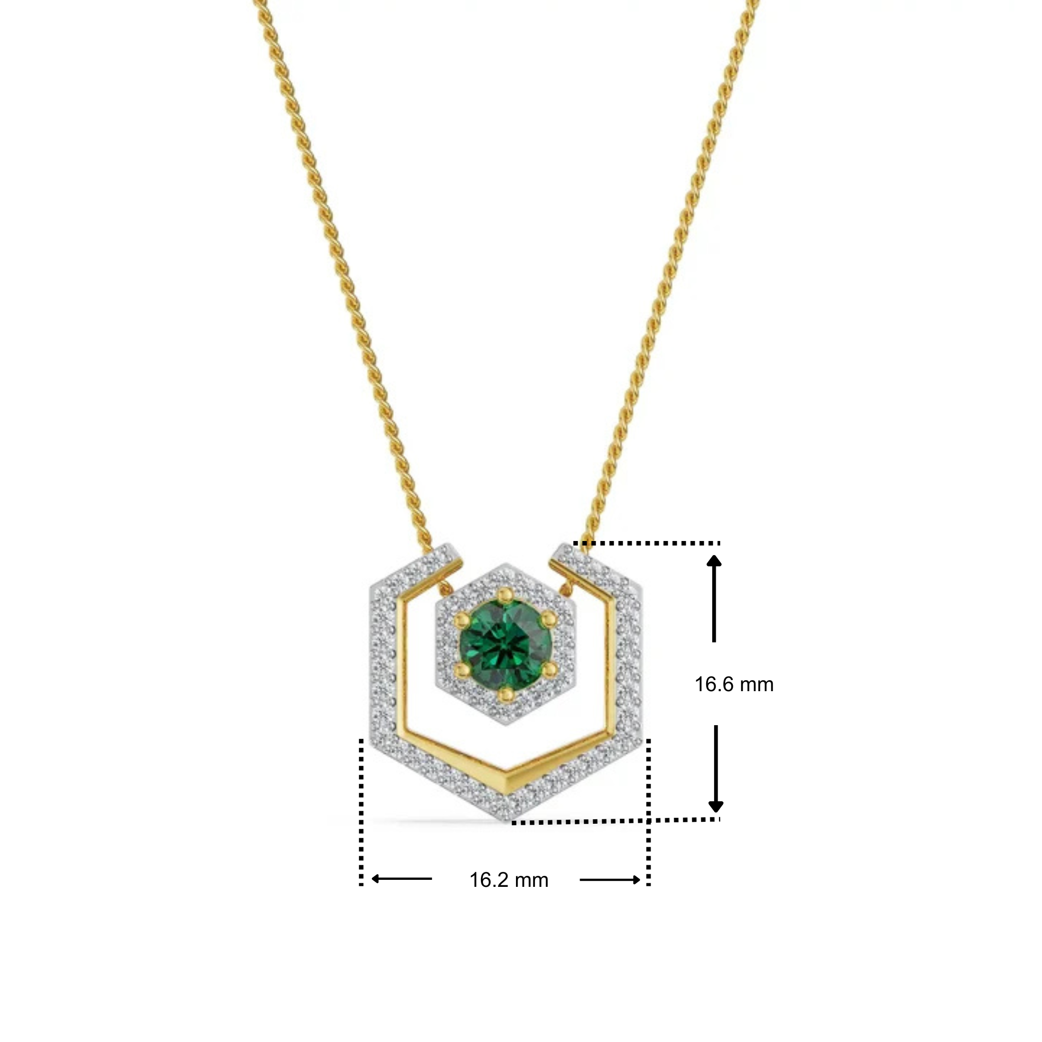 Hexa Glow Lab Grown Diamond Pendant